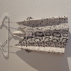 NWT J. Crew Scalloped Snake Print Tank